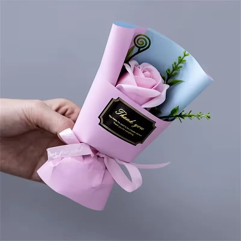 1PC Romantic Mini Rose Bouquet - the Perfect Choice for Valentine'S Day, Birthday and Wedding Decorations Made of Polyester