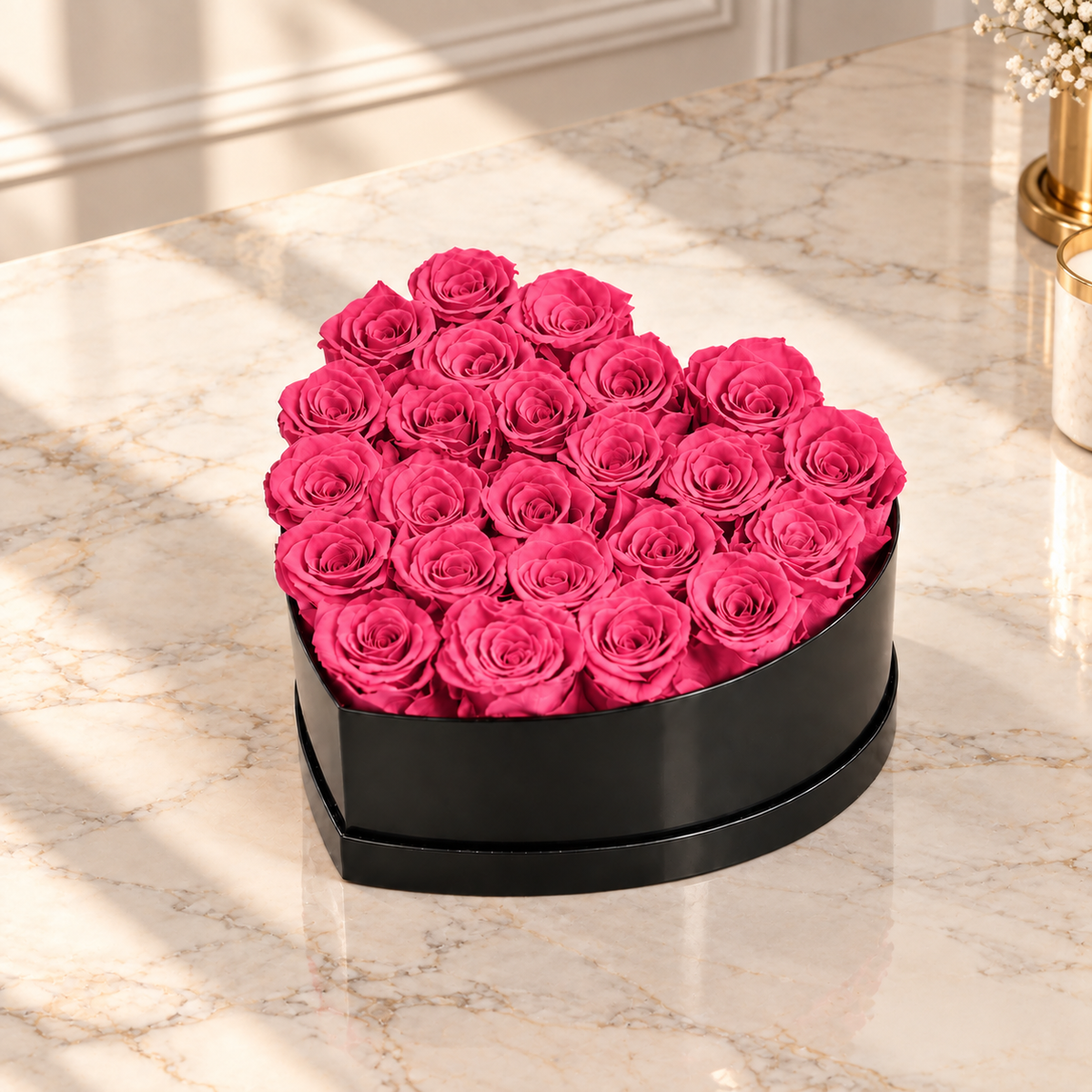 Corazon Rosa Premium  24/27 Rosas