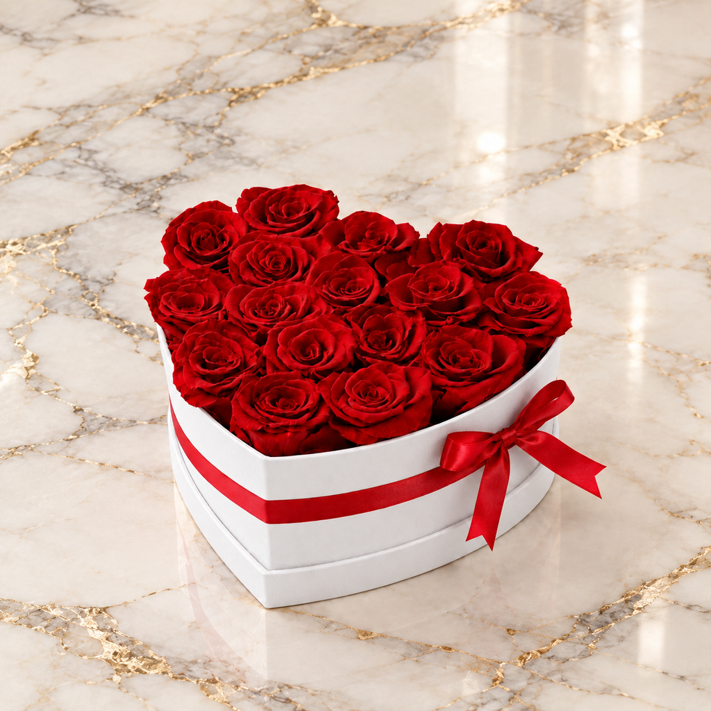 Corazón Rojo Premium 16 Rosas