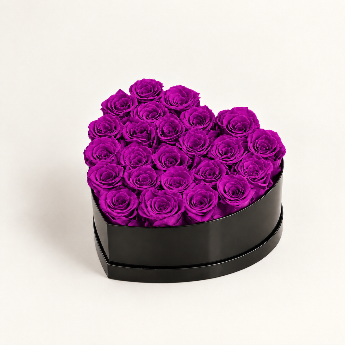 Corazón Morado Premium 24/27 Rosas