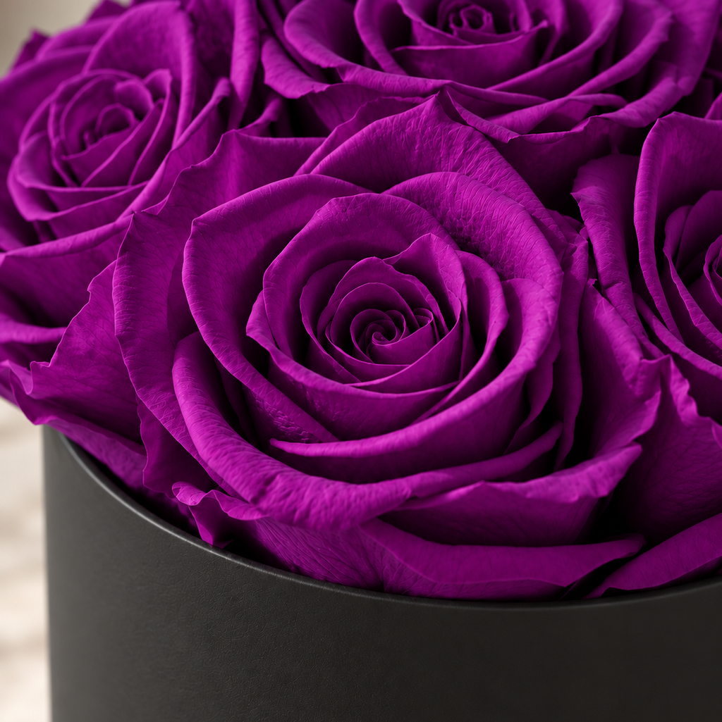 Corazón Morado Premium 24/27 Rosas