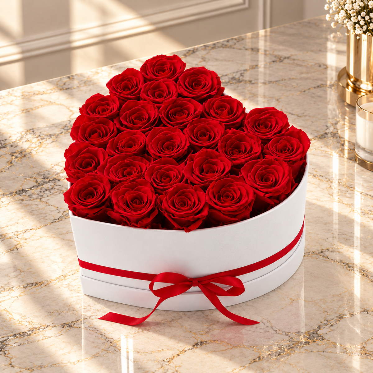 Corazón Rojo Premium 24/27 Rosas