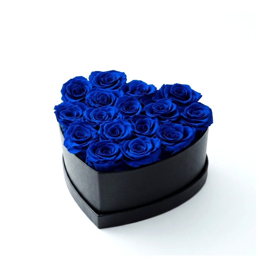 Corazón Azul Premium 16 Rosas