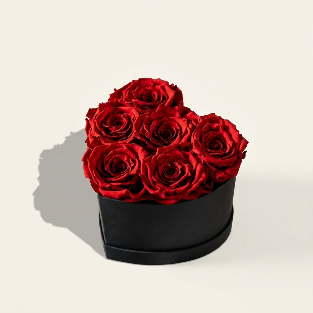Corazón Rojo Premium 7 Rosas