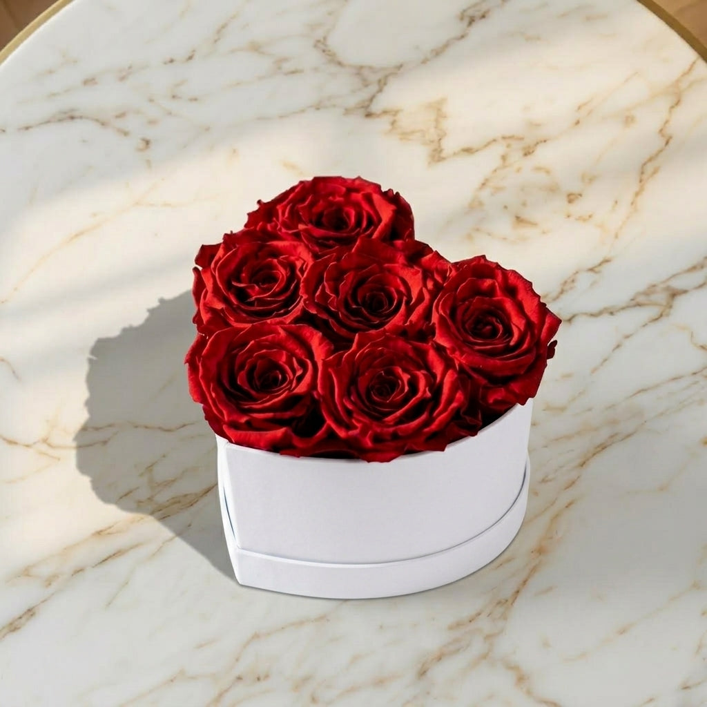 Corazón Rojo Premium 7 Rosas